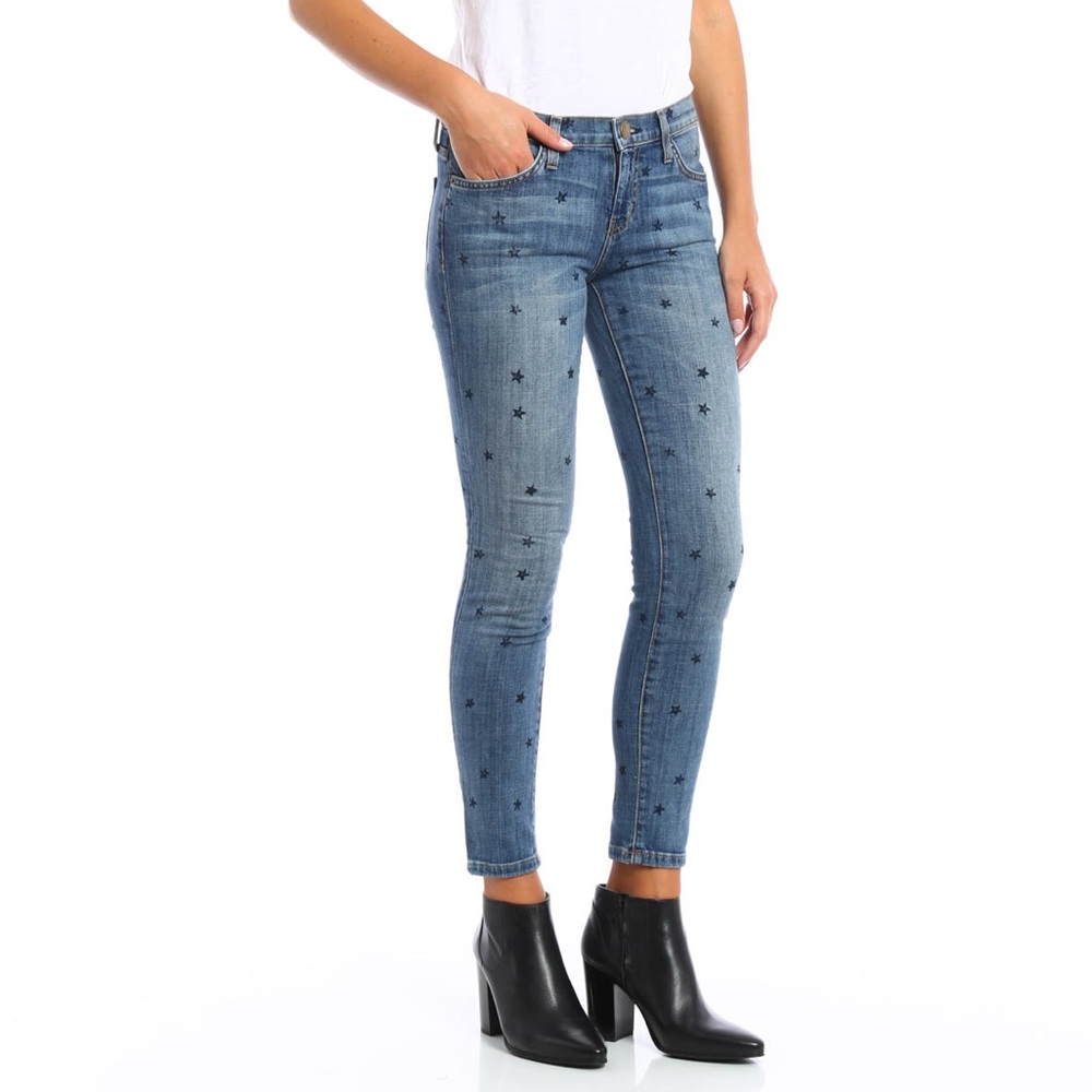 Current Elliott The Stiletto Stars Printed Jeans